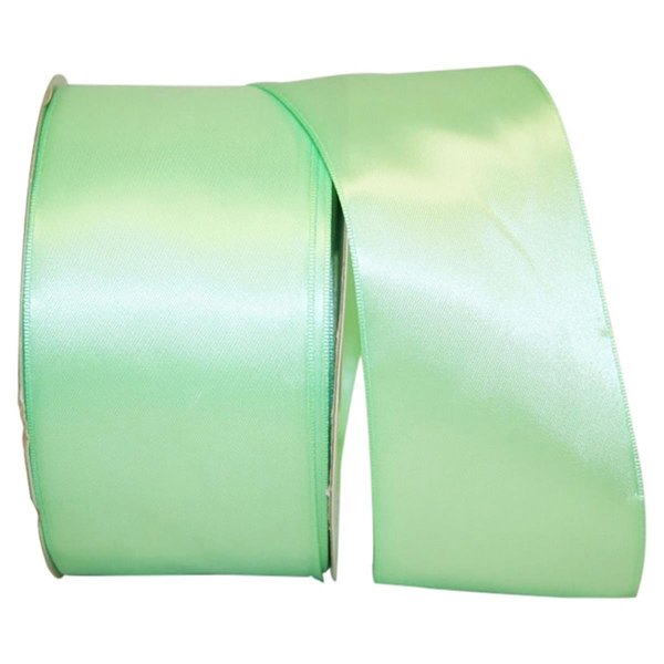 Reliant Ribbon 2.5 in. 50 Yards Double Face Satin Ribbon, Mint 4950-056-40K